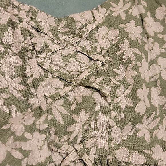 Wonder 🎄Nation Size L 10-12 Green Floral Shirt NWT - Picture 2 of 6